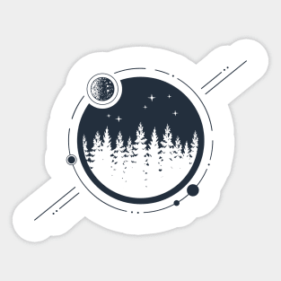 Forest. Geometric Style Sticker